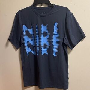 Nike Men’s Black Short-Sleeve Tee with Blue Graphic